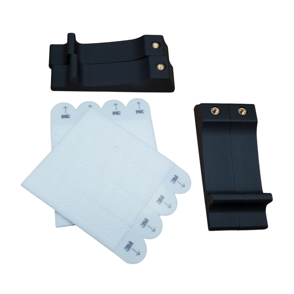 4pk Secure Wall Mounting, SKADIS Compatible, Includes Command Strips, Black