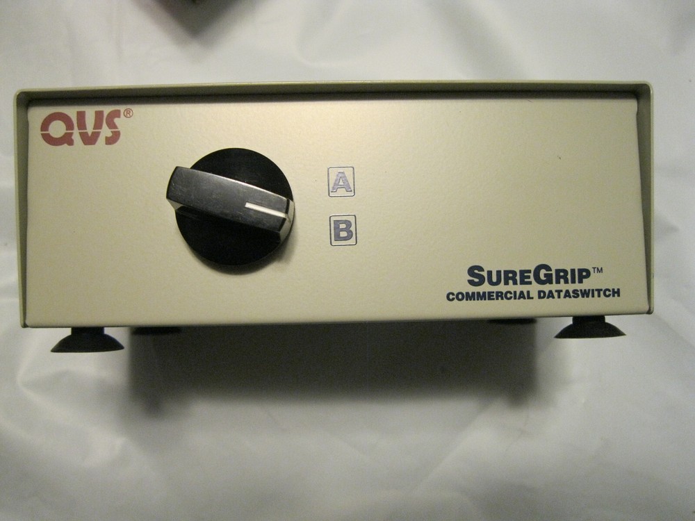 QVS CA285-2 Manual Data Switch Gold Plated AB 6 Wire RJ12F