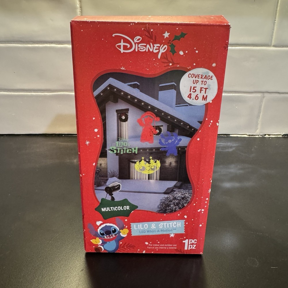 NEW Disney Lilo & Stitch Whirl-A-Motion LED Light Show Projector Multicolor