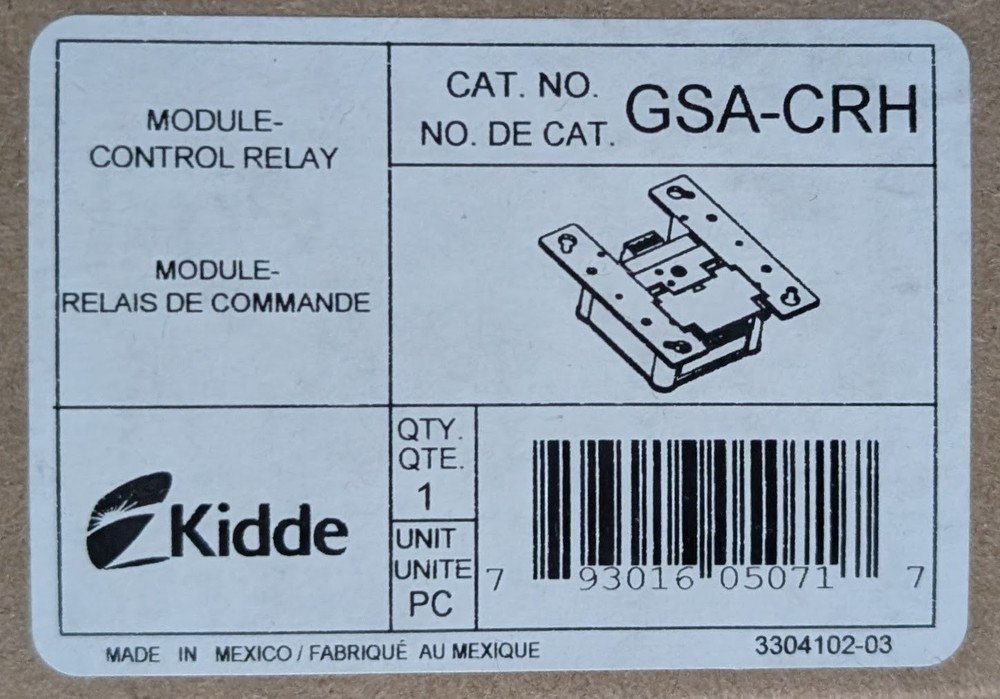 Kidde GSA-CRH - Control Relay - SAME DAY SHIPPING