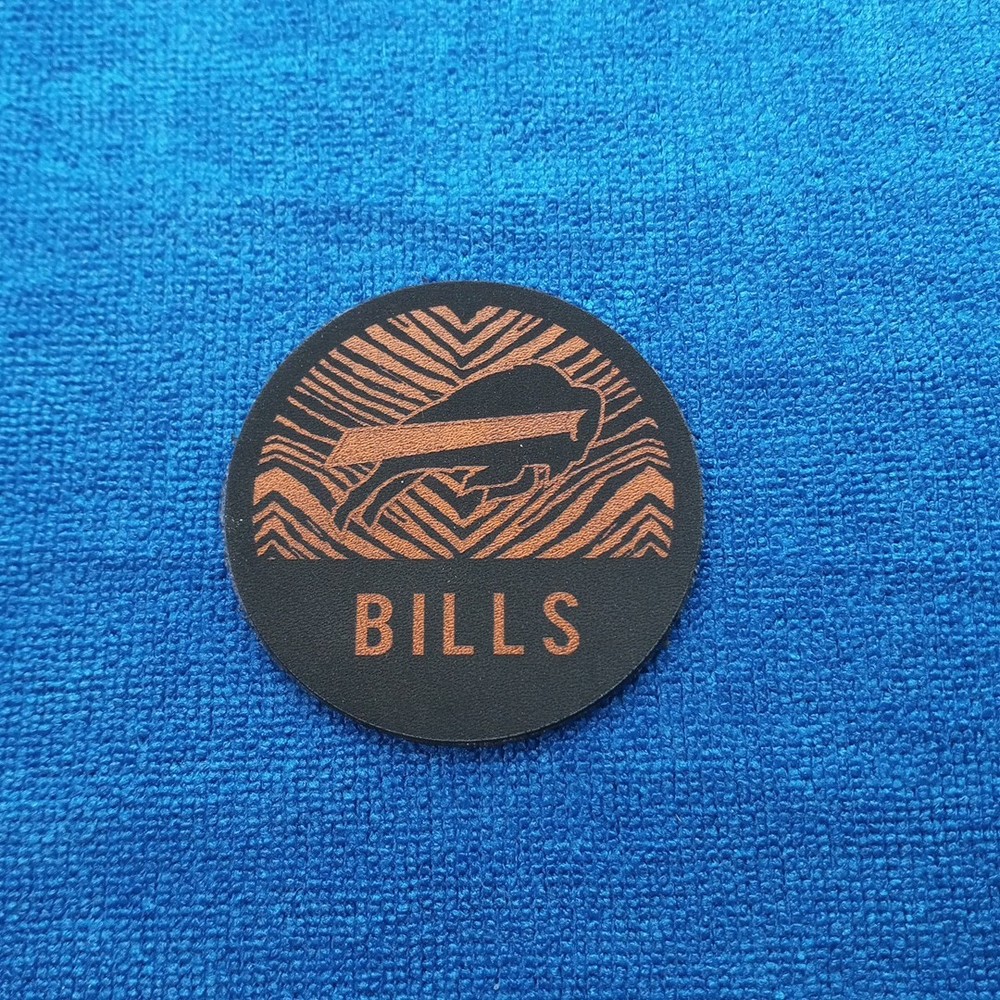 Bills Leather Iron on Patch For Hats And Accessories