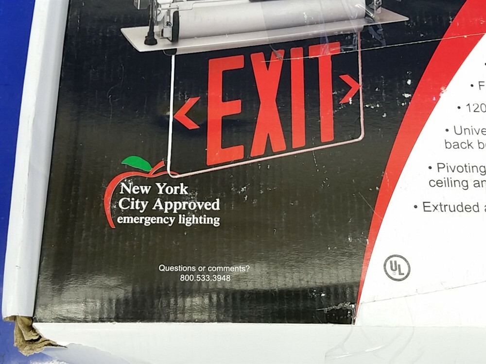 Exitronix Universal LED Edgelit 8" Exit Sign MY900U-SR Series