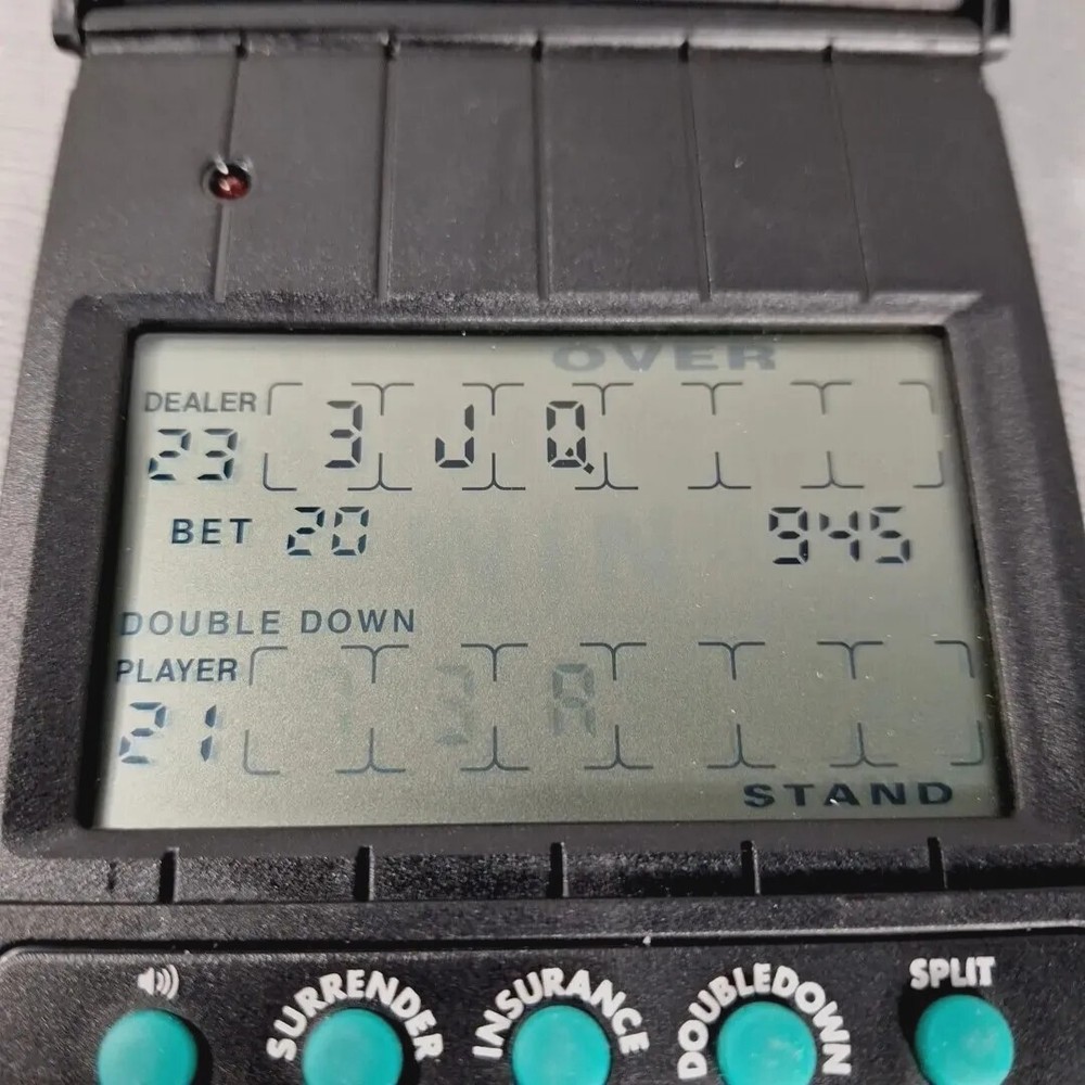 Radical Winner Blackjack #1750 Electronic Handheld Game 1994 Tested Working