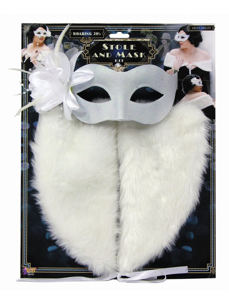 Rubie's - Flapper Stole & Mask Set