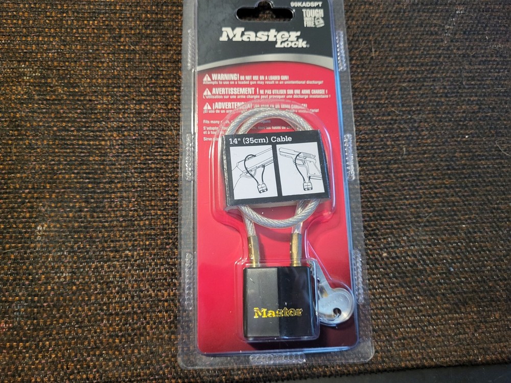 Master Lock  14" keyed cable gun lock 99KADSPT