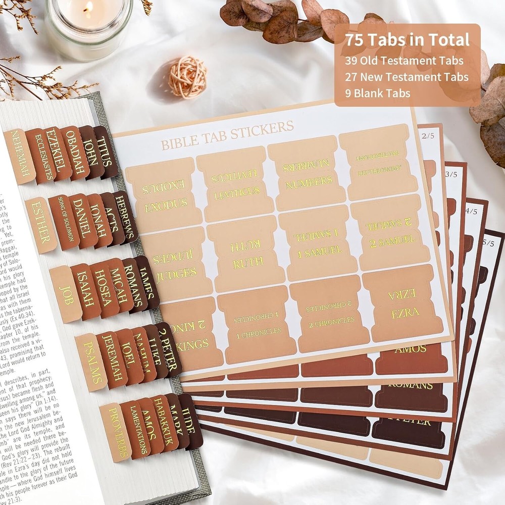 Large Gold Print Bible Tabs