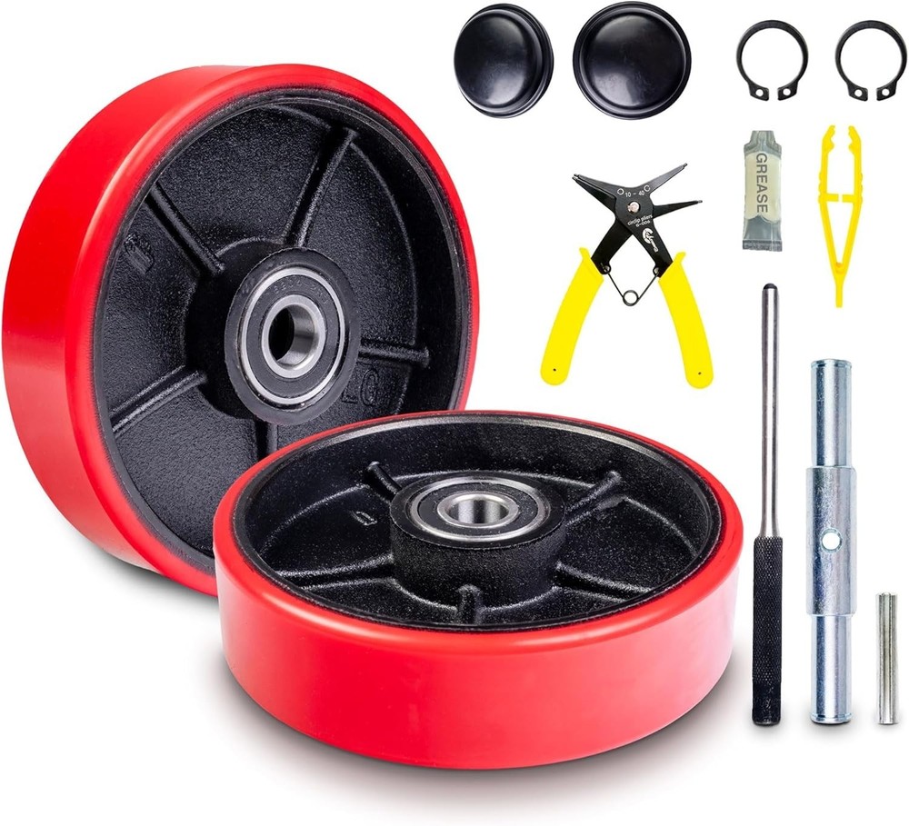 Pallet Truck Steering Wheels - 7"x2" Polyurethane