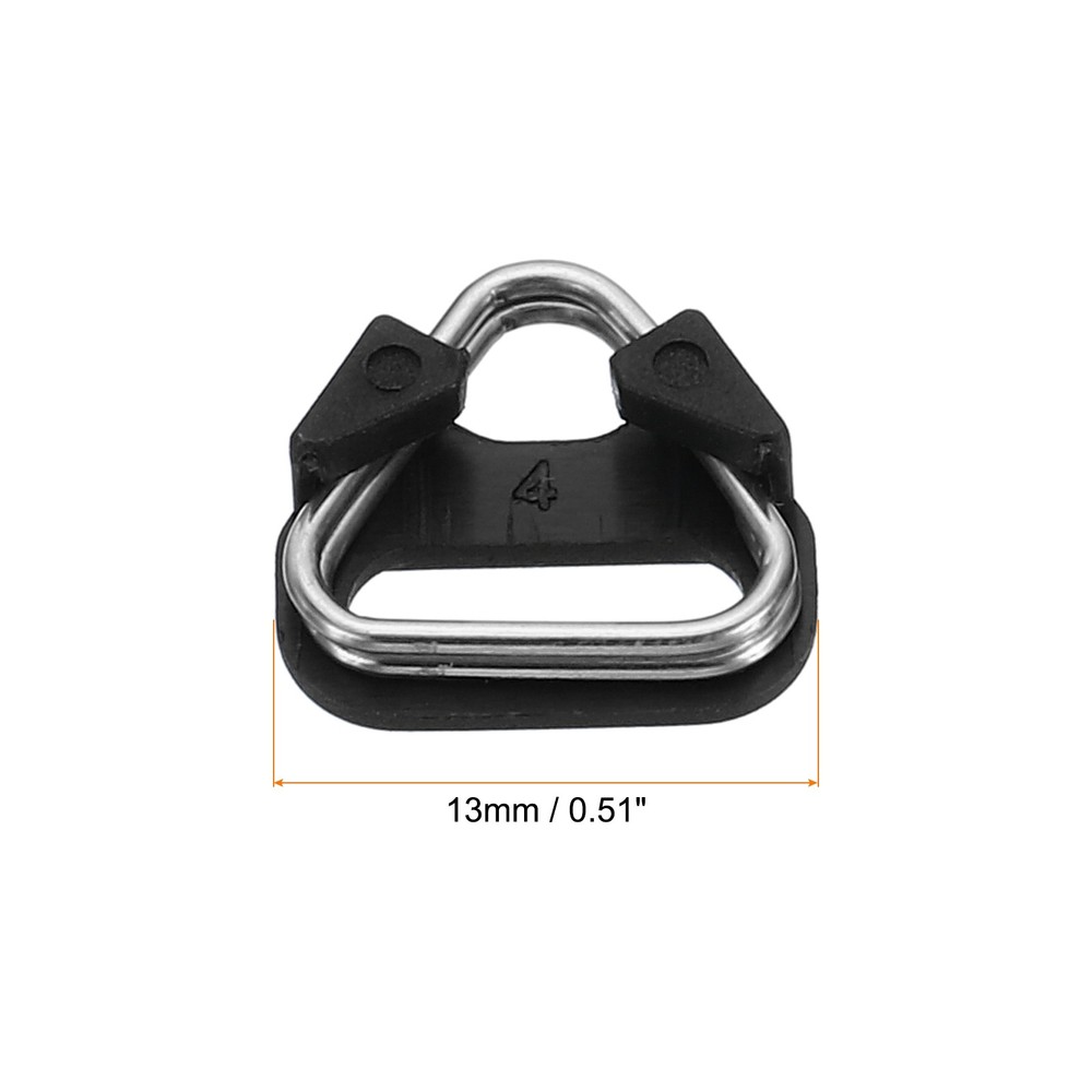 16 x Camera Strap Lug Ring Metal Triangle Split Ring Hook Adapter Plastic Cap