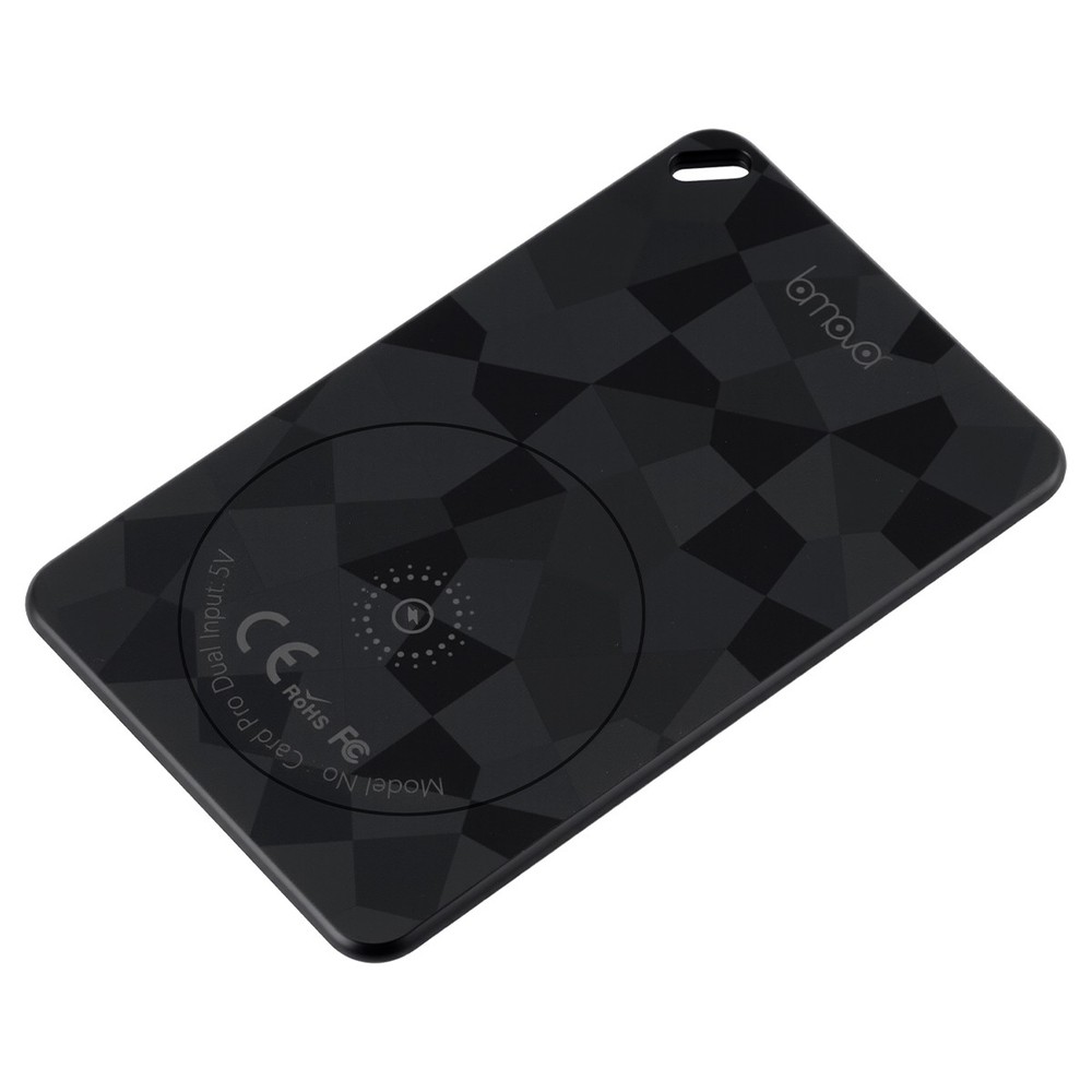Black Wireless Charging Smart Card Tracker ABS Wallet Tracker Tracking Device