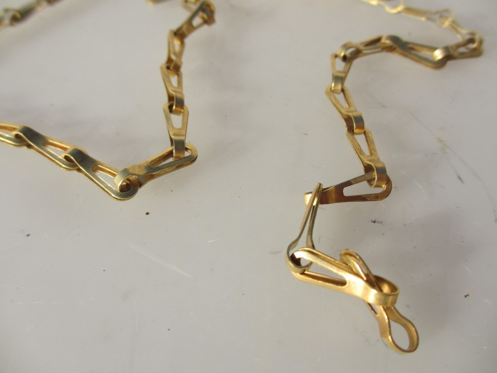 Original Vintage Brass Lighting Chain Hanger Loop Chandelier Light Pull 56cm