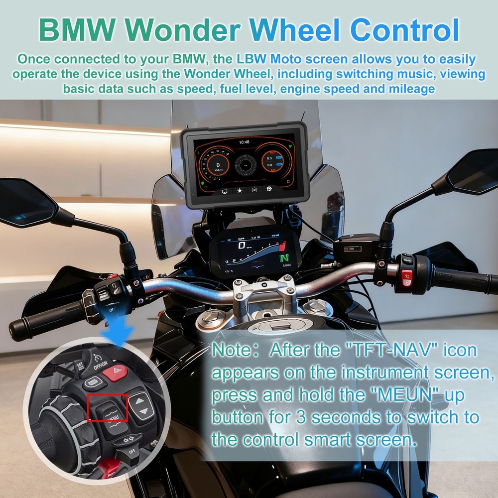 for BMW Motorcycle CarPlay Data Reading, Native Wonder, TPMS, Light Sensor