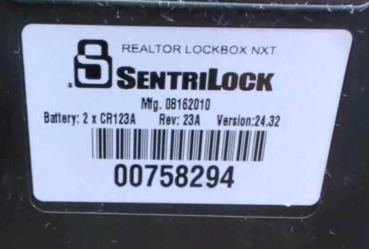 Sentrilock Wireless Realtor Lockbox NXT RoHS Compliant - Unknown Passcode