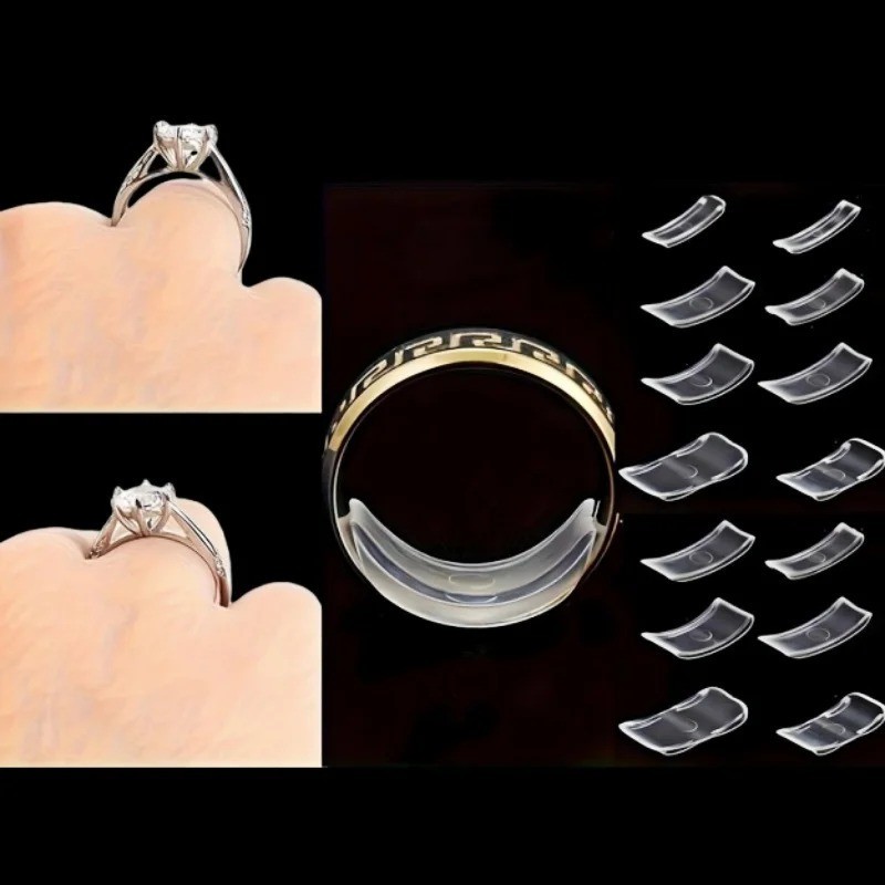 Ring Size Adjuster Invisible Clear Silicone Ring Resizer Reducer for Loose Rings