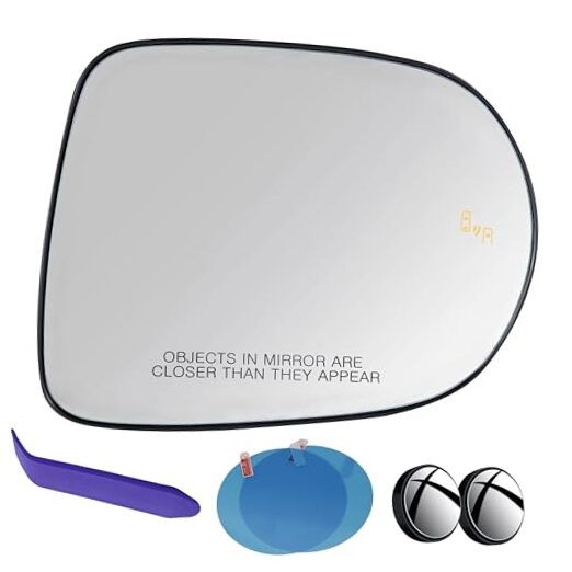 Passenger Side Mirror Glass Compatible with Lexus RX 2009-2015, Heated with