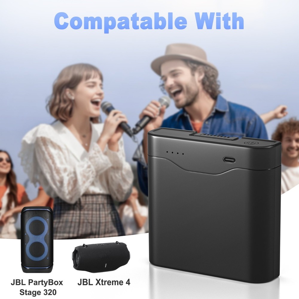2 Pack 10000mAh for JBL Battery 400 Replacement for Partybox 320, Includes Tools