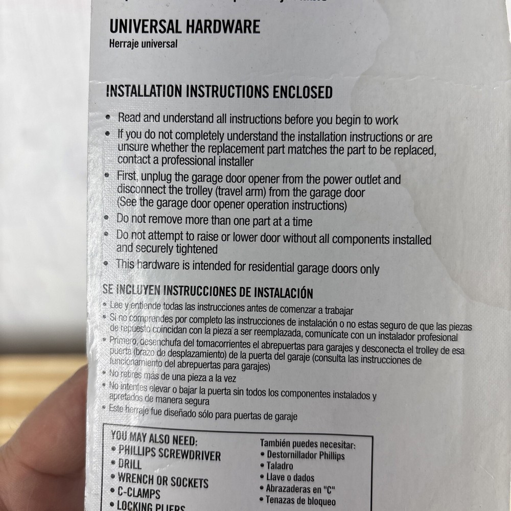 Everbilt Adjustable Top Roller Bracket Universal Garage Door