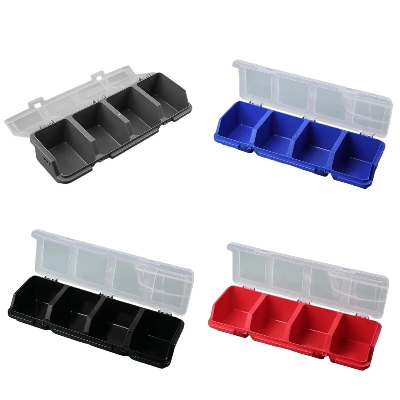 Plastic Sorting Box Part Container Bin with Lid Display Storage Case Enduring