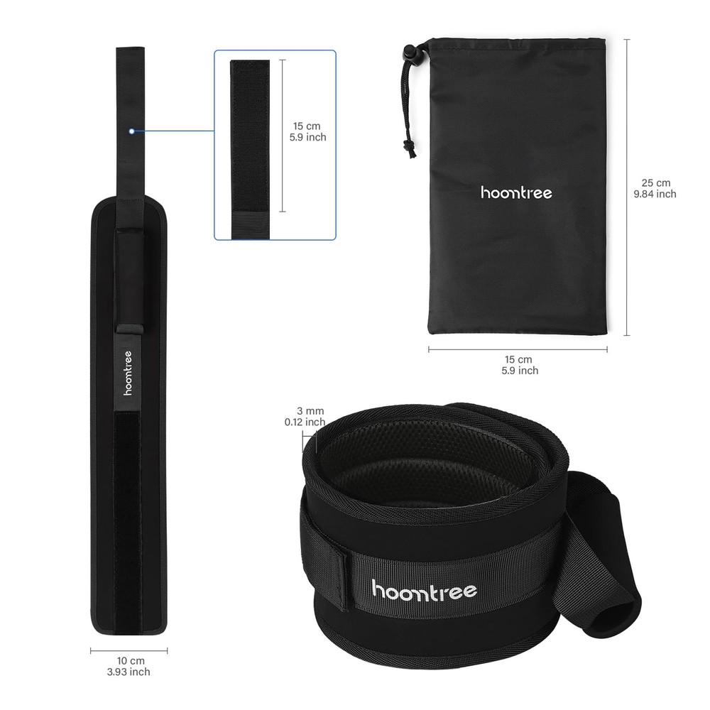 Hoomtree Leg Lifter Strap for Limited Mobility,Thigh 1 pc, Black