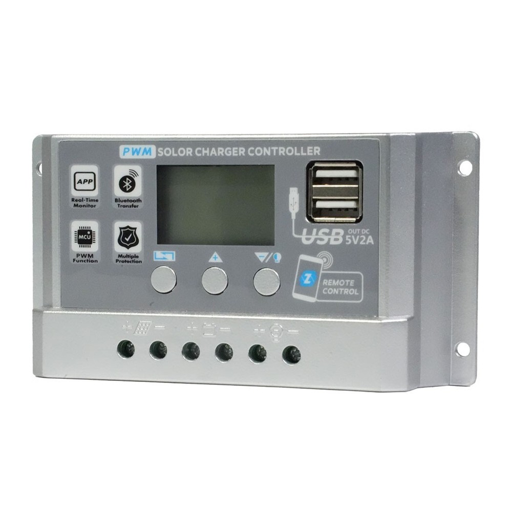 30A Solar Charge Controller PWM 12V24V Battery Regulator LCD Display APP 0Vstart