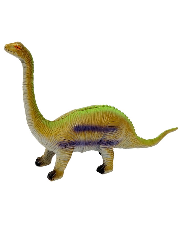 Apatosaurus Hard Plastic Dinosaur 1997 Green Purple White