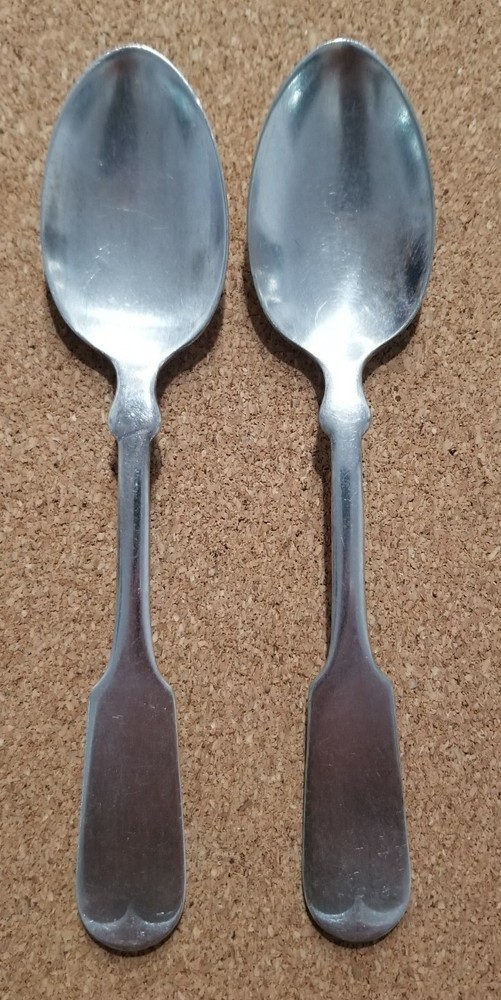 2 WM. Rogers & Son Silverplate Spoons "12oz"