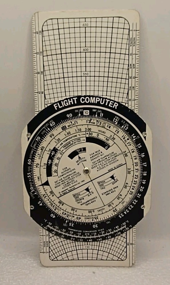 Jeppesen slide graphic computer manual with flight computer
