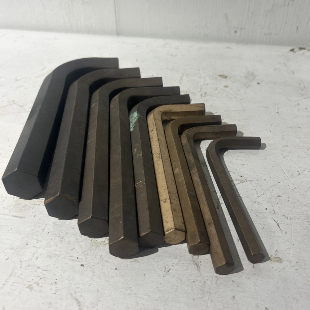 9 Pc Berylco Copper Allen Wrenches. 3/8-1” Spark Resistant Tools. Safety Tools