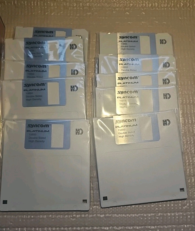 Memorex 43ct 2SHD 1.44mb Floppy Discs Set Multicolor. Also 10 Double Sided High
