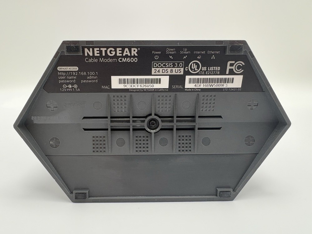 NETGEAR CM600 High Speed Cable Modem box