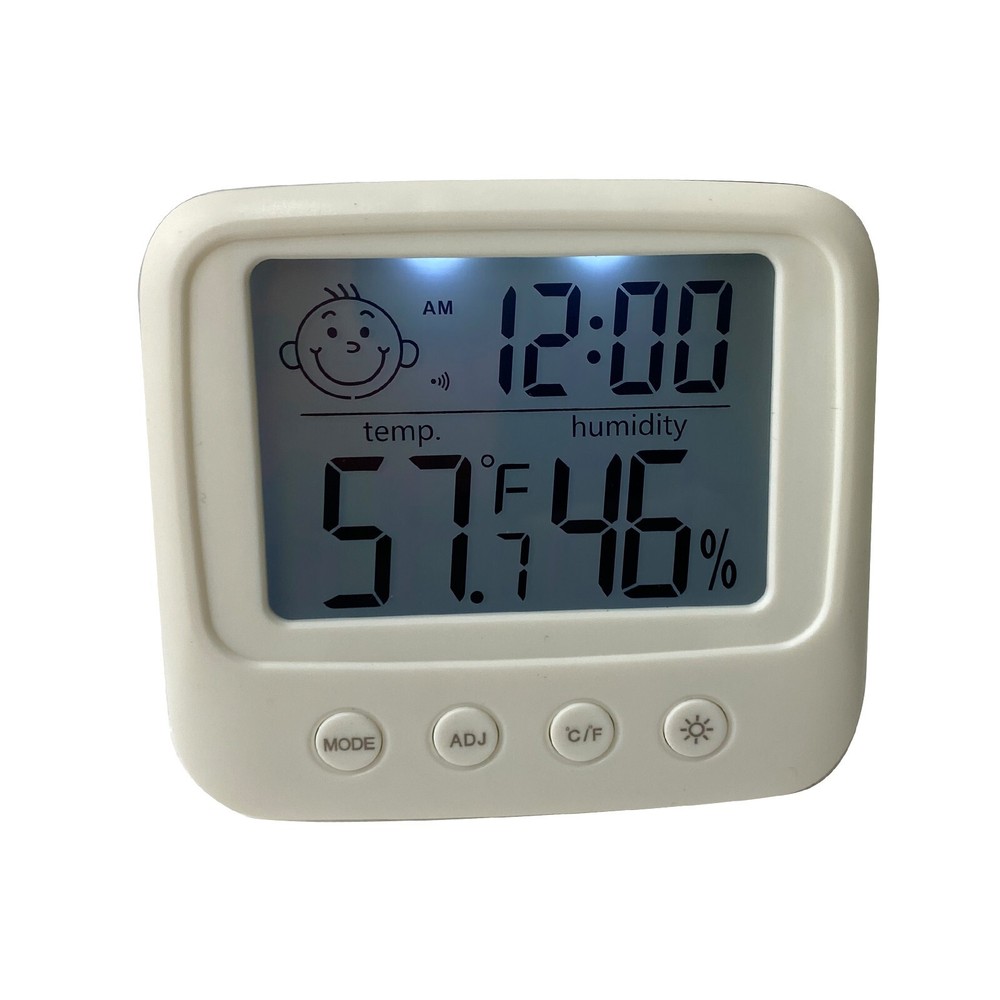 Thermometer Hygrometer Digital Temperature Humidity Meter with Clock Function US