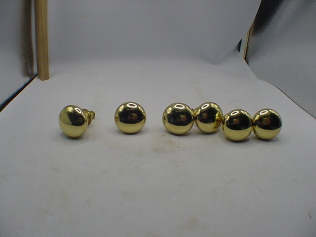 1-1/4" Solid Brass Spun turned knob desk small cabinet pull handle used