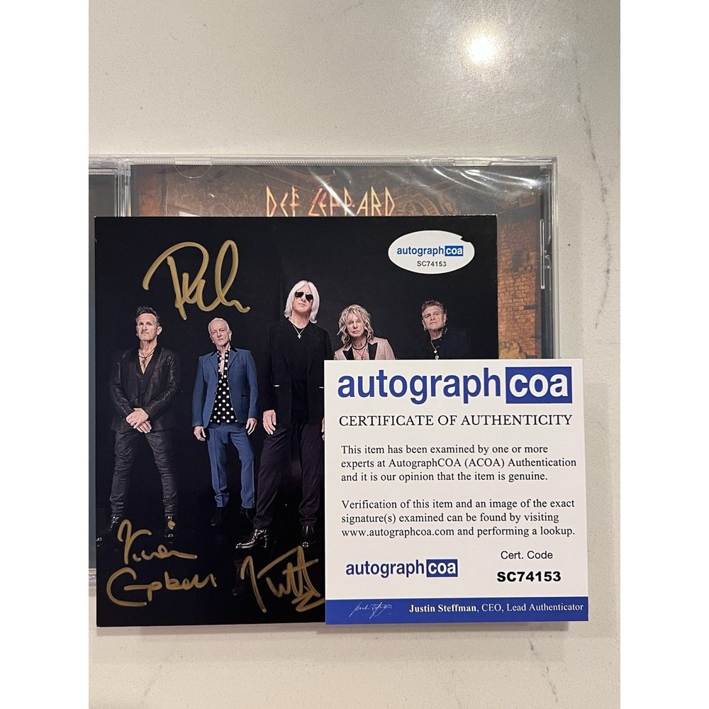 Def Leppard SIGNED Drastic Symphonies CD Autographed ACOA Authenticated #19