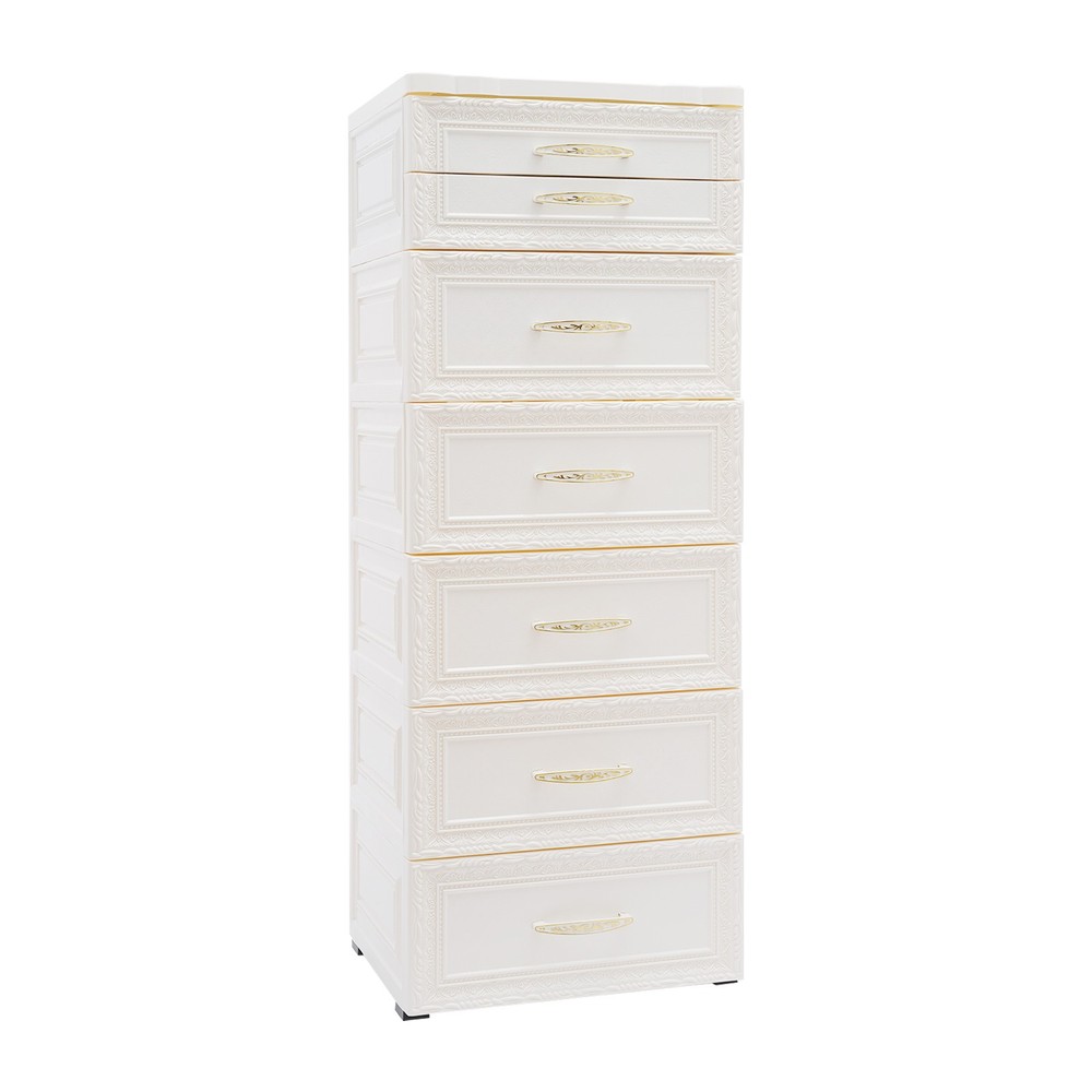 6-Tier Rolling Storage Cabinet, Durable PP Organizer with Drawers