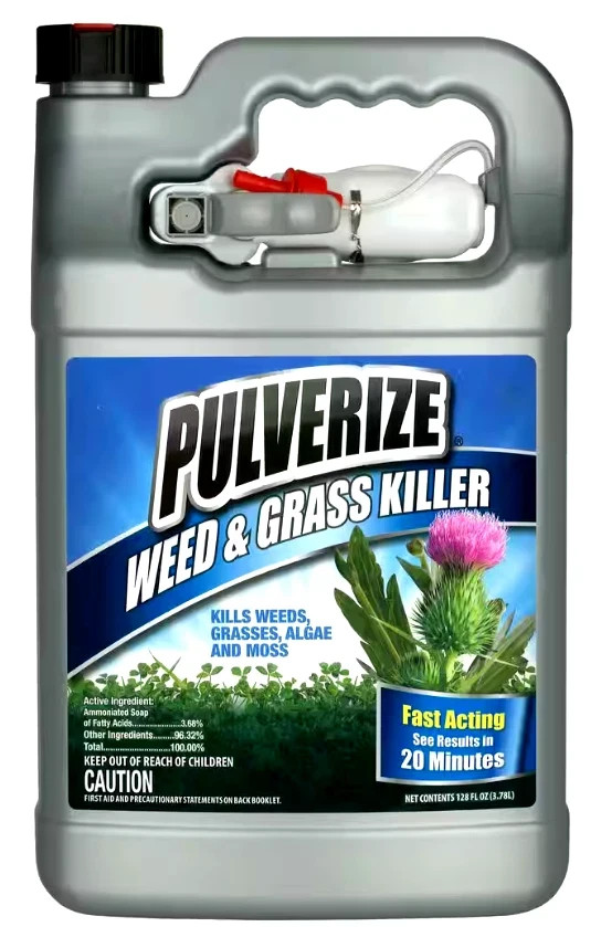 PULVERIZE Weed & Grass Killer, Kid & Pet Safe, Trigger Sprayer, 1 Gallon