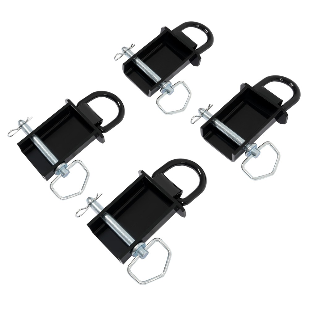 Universal 4-Heavy Duty 12,000 Lbs Removable D-Ring Stake Pocket Powder Coated