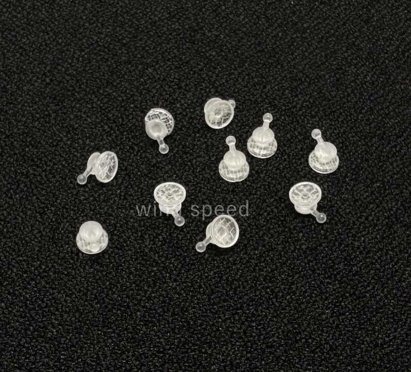10PC Dental Orthodontic Ceramic Lingual Buttons Bondable Round Mesh Base Bracket