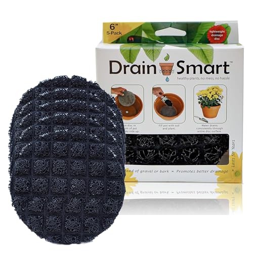 3D Mesh Planter Pot Drainage Insert Disc – Made in USA – Keeps 6" – 5 Pack