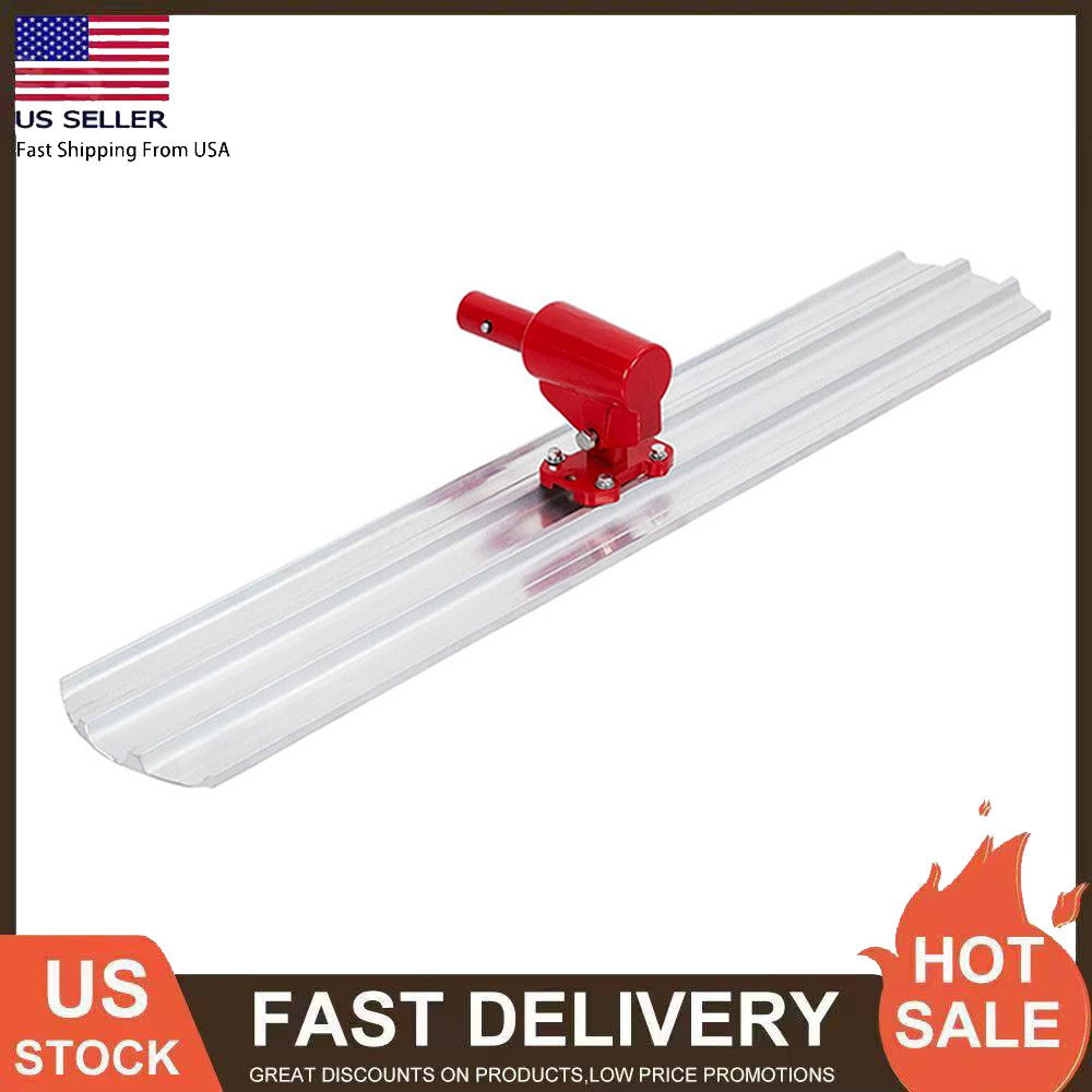 48" x 8" Bull Float Concrete Float Kit Round End Magnesium Bull Float w/ Bracket
