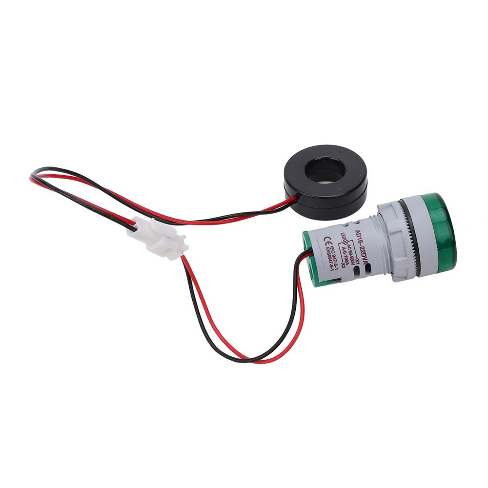 Round Digital Display Voltage Current 2 In 1 Integrated Indication Light