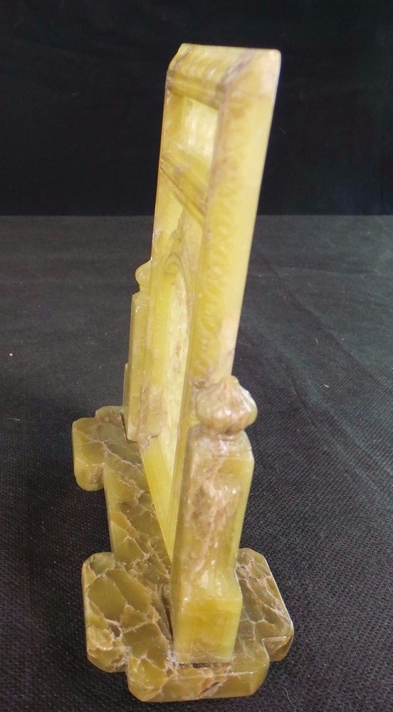 Chinese Carved Jade Screen Small Light Green