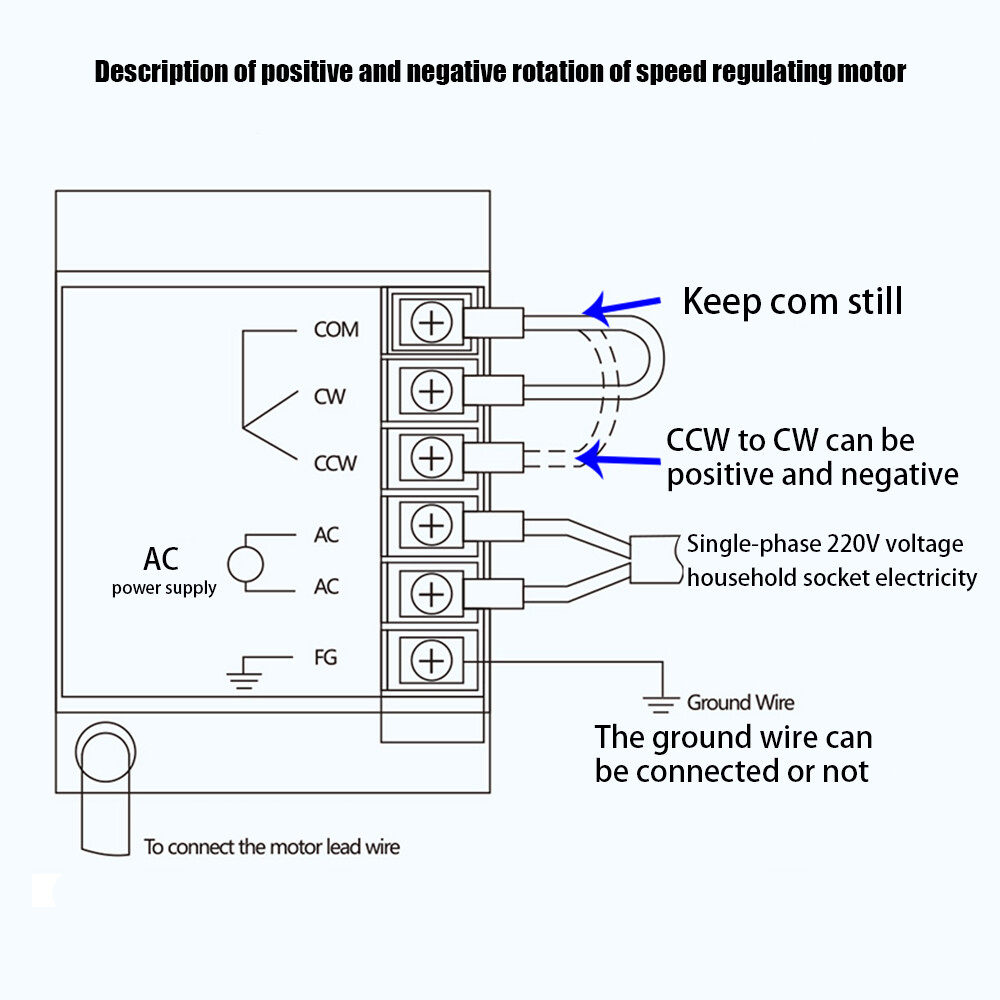 AC Reversible Gear Motor Electric Variable Speed Reduction Controller 1:10 25W