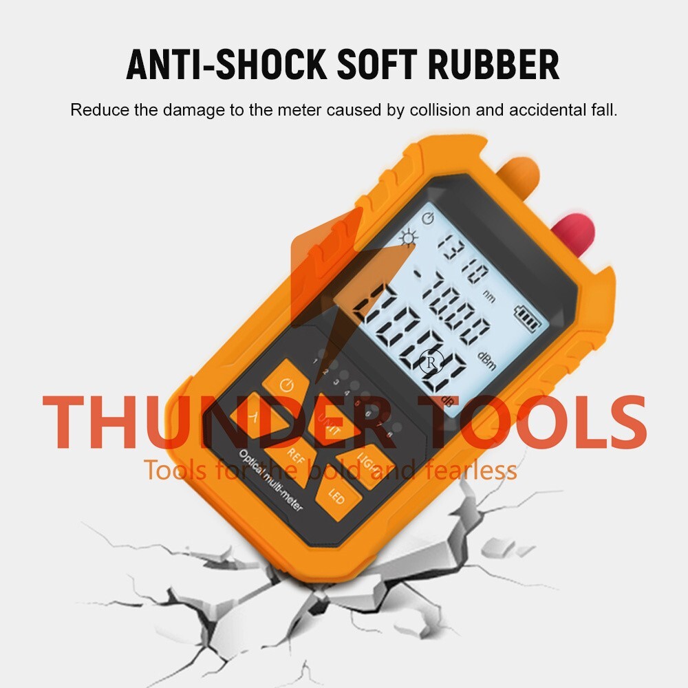 Thunder Tools Handheld Optical Power Meter with 5km Red Light -70~+6dBm