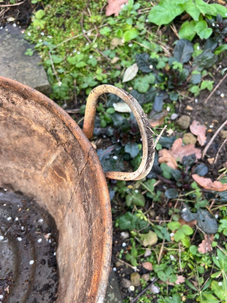 Vintage Metal Galvanised Tin Bath Planter