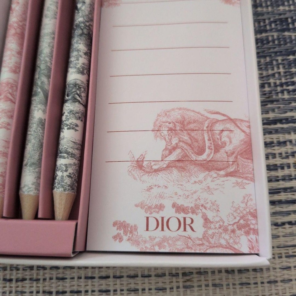 Christian Dior memo notepad and pencil set Novelty