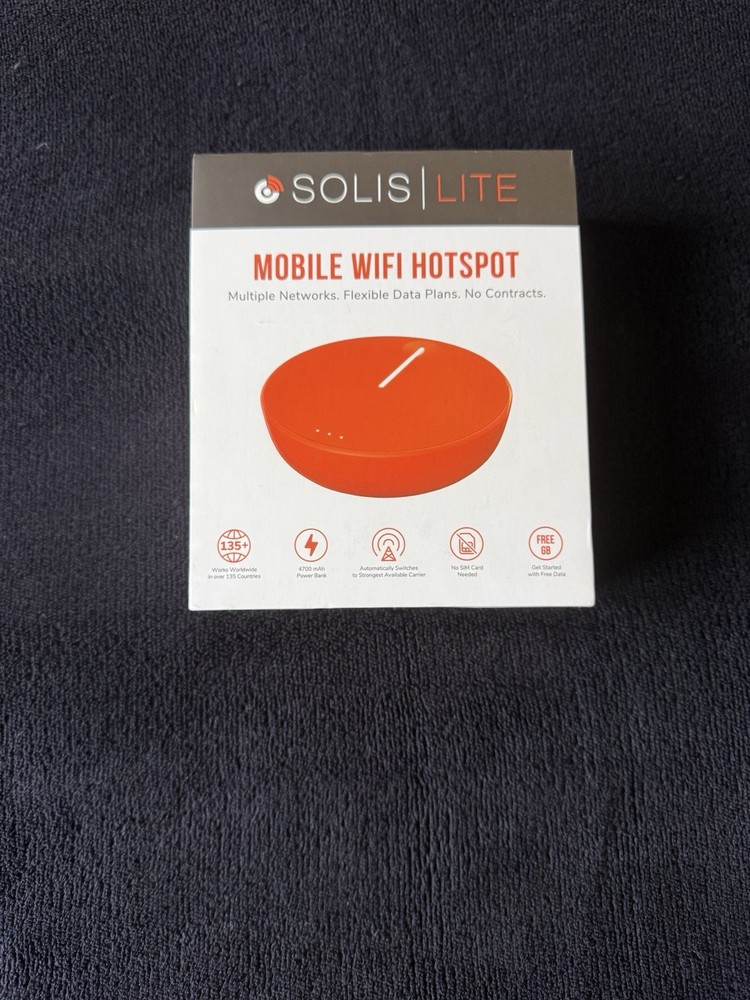 Solis Lite Mobile WiFi Hotspot Router Orange