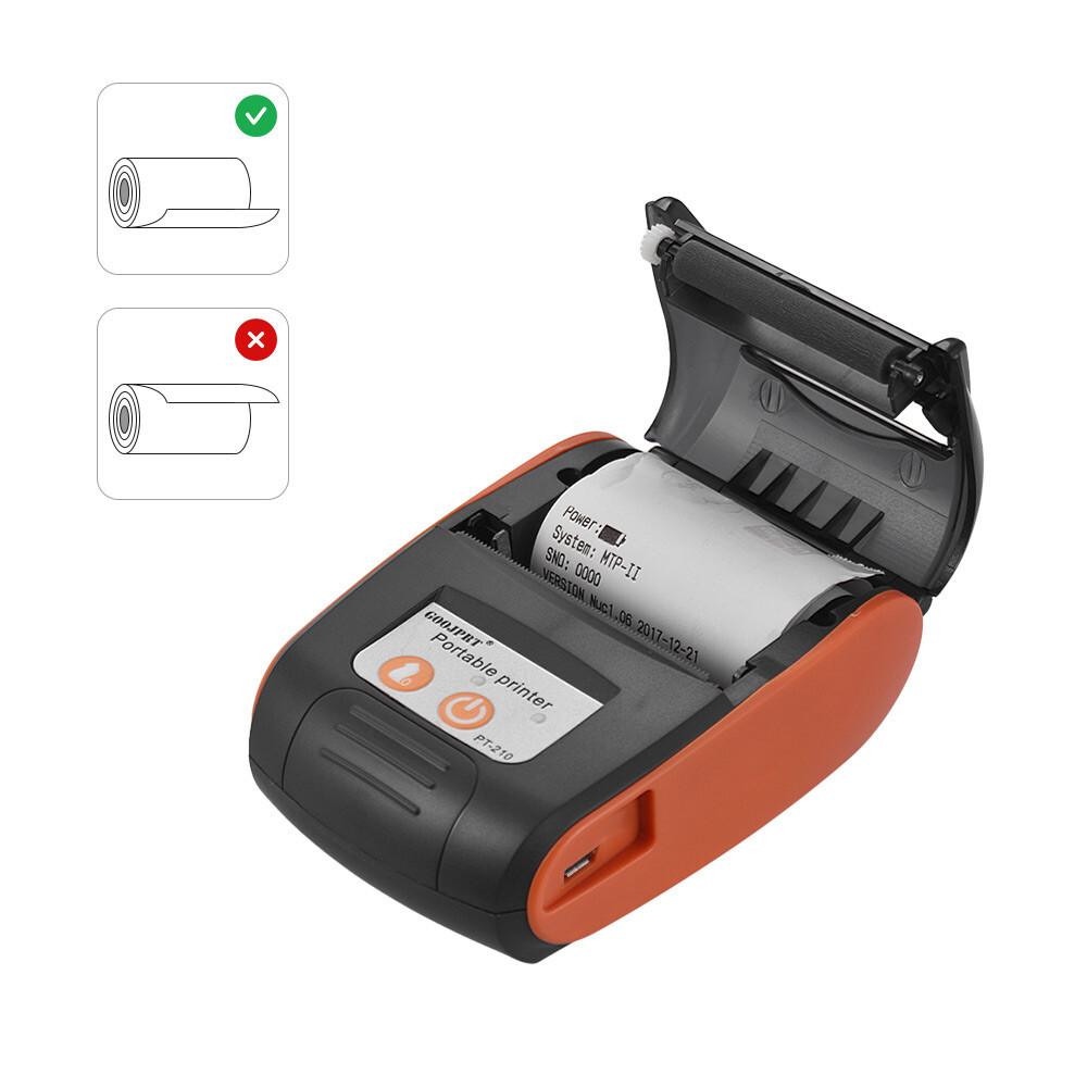 MIni 58mm Portable Wireless BT Pocket Mobile POS Thermal Label Receipt Printer
