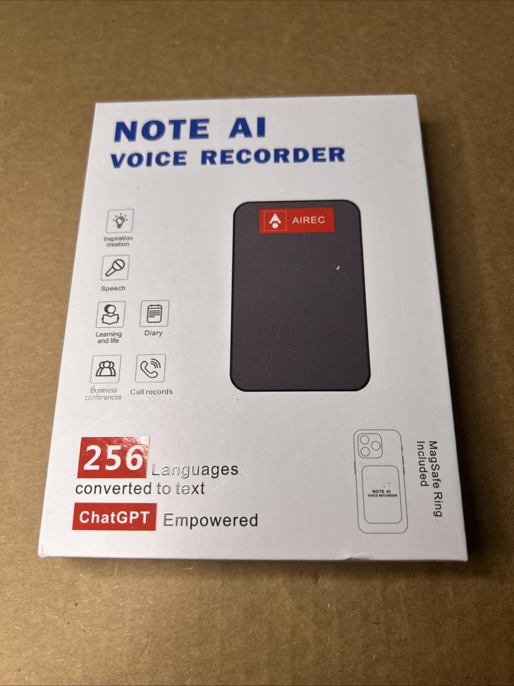 NOTE AI VOICE RECORDER 59 LANGUAGES CONVERTED TO TEXT. CHAT GPT EMPOWERED