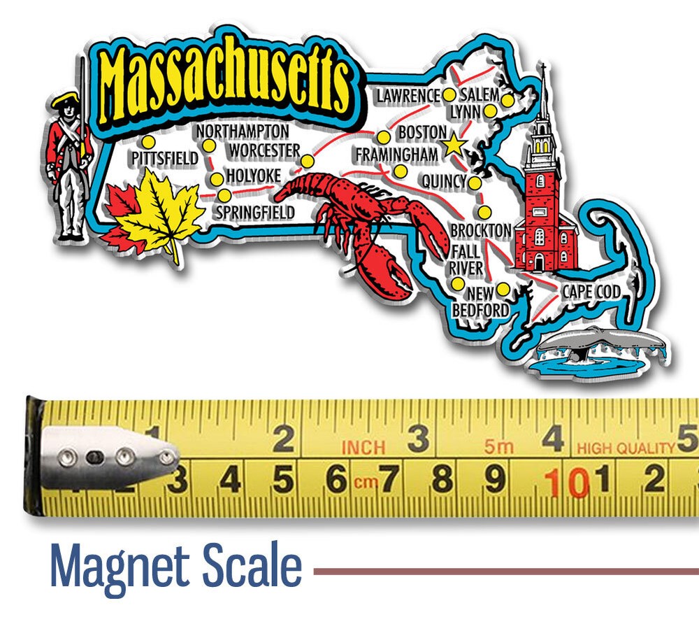 Massachusetts Jumbo State Magnet by Classic Magnets