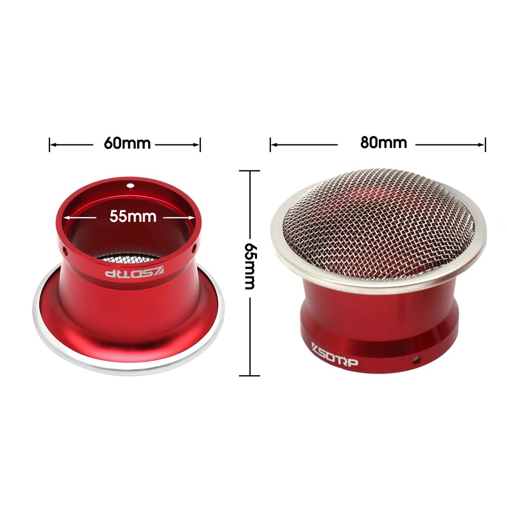 Carburetor 55mm Velocity Stack Carb Air Filter Cup with Mesh Net Screen