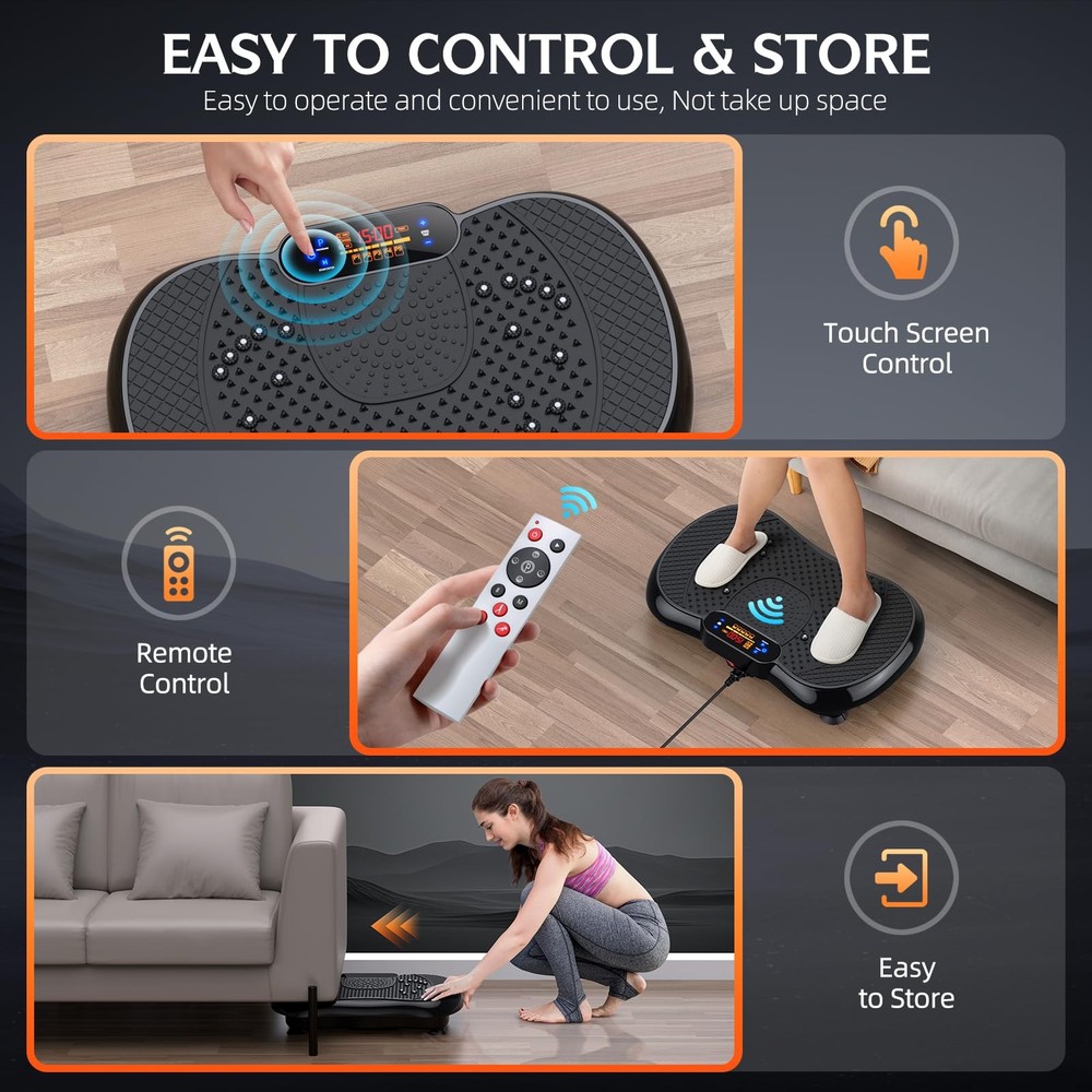 Vibration Plate Exercise Machine, Lymphatic Drainage Machine for Weight Loss,...